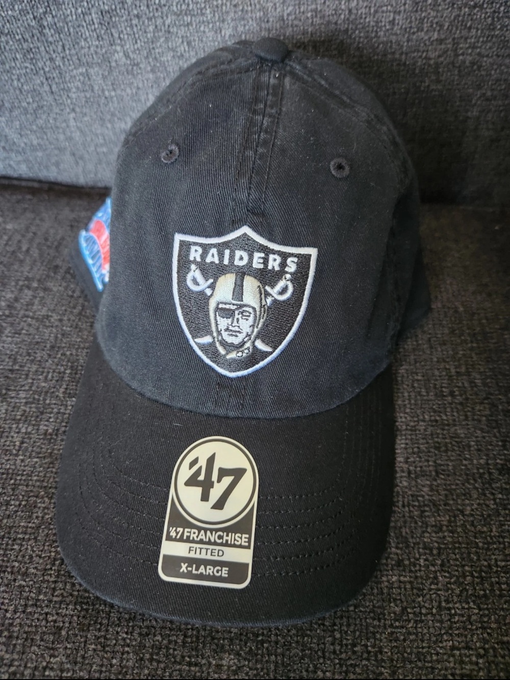 '47 Franchise Las Vegas Raiders Black Fitted Cap - X-Large